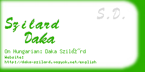 szilard daka business card